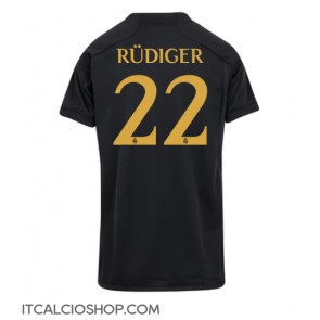 Real Madrid Antonio Rudiger #22 Terza Maglia Femmina 2023-24 Manica Corta